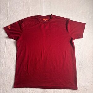 Popeyes Louisiana Kitchen Staff Employee Shirt Mens XL Red Short‎ Sleeve Tee *